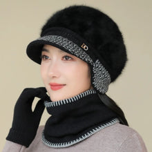Load image into Gallery viewer, Fashion Warm Knitted Hat Windproof Cold Proof Pullover Hat Thickned Duck Tongue Hat Women
