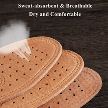 Load image into Gallery viewer, Insole Real Cowhide  Leather s Boots  Inserts Soft Breathable Deodorant Anti-slip Template Shock Absorbing s Sole shoe pads
