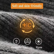 Load image into Gallery viewer, Winter Knitted Warm Ear Protection One Piece Hat for Elderly Men Snowflake Plush Thickened Breathable Warm Ski Hat Accessories
