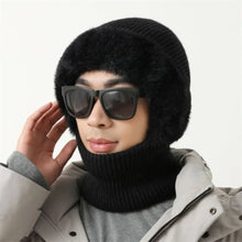Load image into Gallery viewer, Comfortable Full Cover Style Men Balaclava Hat Windproof Thicken Winter Warm Hat Solid Color Keep Warm Knit Beanie Hat Outdoor
