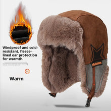 Load image into Gallery viewer, 1pc Winter Warm Trapper Pilot Caps for Men,Hunting Warm Ear Flap Russian Winter Ski Cold Weather Bomber Hats,suitable for Skiing
