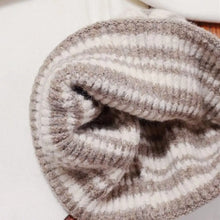 Load image into Gallery viewer, Fashion Warm Winter Hat Ear Protection Striped Knitted Cap Korean Style Elastic Beanie Hats Women
