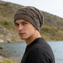 Load image into Gallery viewer, Unisex Slouchy Winter Hats Warm Fleece Lined Beanie Cap Men Women Casual FS Label Decor Winter Mixed Color Knitted Hats
