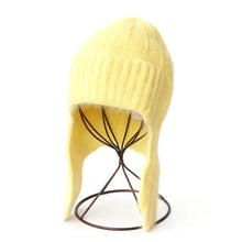 Load image into Gallery viewer, Cozy Rabbit Fur Fur Ear Flap Cap Soft Windproof Angora Knitted Hat Warm Skullies Beanies Winter Season
