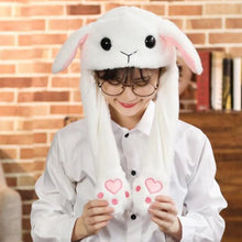 Load image into Gallery viewer, Funny Cartoon Glowing Moving Hat Neck Warmer Headwear Animal Earflap Hat Animal Movable Ears Airbag Cap Winter
