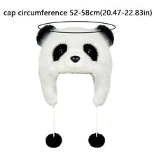 Load image into Gallery viewer, Cute Panda Women Winter Caps Windproof Plush Fur Plush Pullover Hat Winter Warm Neck Protection Kids Ear Protection Cap Outdoor
