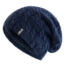 Load image into Gallery viewer, Unisex Winter Hats Sports Label Casual Dopamine Beanie Hat Fleece Lined Warm Knitted Hats For Men Women

