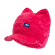 Load image into Gallery viewer, Women's Winter Hat Fashion Faux Fur Knitted Hat Soft Cat Ear Beanie Hats Female Streetwear Cap
