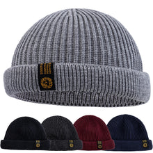Load image into Gallery viewer, New Men Outdoor Skull Cap Fashion Short Melon Winter Dandy Hats Sailor Style Landlord Hats For Men Autumn Short Beanie Cap
