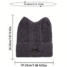 Load image into Gallery viewer, Personality Soft Knitted Cat Ear Beanies Thicken Cute Design Knitted Hat Windproof Warm Thermal Cap Winter Season
