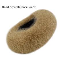 Load image into Gallery viewer, Fashion Thick Turban Hat Imitation Fox Fur Keep Warm Winter Hat Solid Color Fluffy Headband Winter
