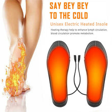 Load image into Gallery viewer, Insole Winter Electric Heated s USB Heating Feet Warmer Thermal s Sock Pad Heated s Washable Full Foot Fever Unisex shoe pads
