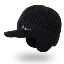Load image into Gallery viewer, Fashion Cycling Cap Ear Protection Hats Windproof Warmer Warmth Peaked Cap Baseball Cap Wool Beanie Hat Winter
