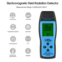 Load image into Gallery viewer, SMART SENSOR AS1392 Nuclear Radiation Detector LCD EMF Meter Electromagnetic Field Radiation Dosimeter Tester Geiger Counter
