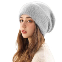 Load image into Gallery viewer, New Large Size Rabbit Fur Hat Rabbit Fur Solid Color Head Cap Windproof Winter Hat Winter
