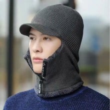 Load image into Gallery viewer, Zipper Winter Neck Wardrobe with Ear Protection 2-in-1 Windproof Ski Mask with Fleece Lining Winter Balaclava Fleece Lined
