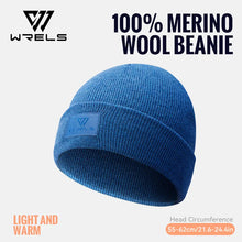 Load image into Gallery viewer, WRELS Unisex 100% Merino Wool Beanie Winter Warm Thermal Lightweight Breathable For Outdoor Daily Wear Soft Sports Fleece Hat

