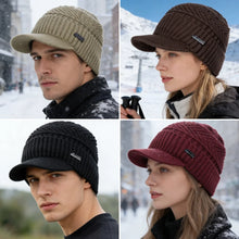 Load image into Gallery viewer, Unisex Warm Winter Hats Stylish Add Fur Lined Soft Beanie Cap With Brim Thick Winter Knitted Hats For Men &amp; Women Dropshipping
