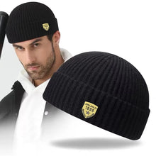 Load image into Gallery viewer, Autumn and winter knitted hat men's warm woolen hat couple pullover landlord hat ins street melon skin hat 1998 logo

