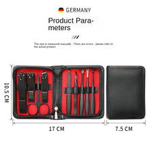 Load image into Gallery viewer, Stainless Steel Nail Clippers Set 9 Pieces Black Nail Tools Quality Nail Clippers Full Set Nail Clippers Set
