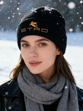 Load image into Gallery viewer, 1pc' E.T.R.O' Embroidered Beanie Soft Stretchy Lightweight Winter Hat for Men &amp; Women, Outdoor Hip Hop Fashion
