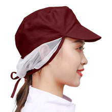 Load image into Gallery viewer, Cook Accessories Breathable Work Wear Hat Dust-proof With Hair Mesh Chef Hat Lightweight Hair Nets Cap Hotel Restaurants
