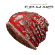 Load image into Gallery viewer, Contrasting Colors Pullover Hat Plaid Print Scarf Pullover Hat Turban Hats Multifunctional Casual Hedging Cap Autumn and Winter
