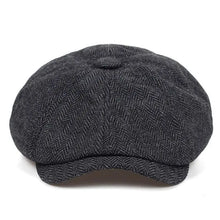Load image into Gallery viewer, Men Women Wool Newsboy Caps Herringbone Flat Caps Coffee British Gatsby Caps Autumn Winter Warm Woolen Hats Gorras
