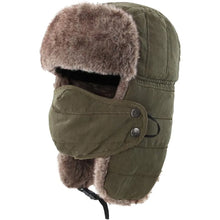 Load image into Gallery viewer, Outdoor Lei Feng Hat Universal Polyester Fiber Belt Removable Mask Mountaineering Skiing Cycling Windproof Ear Protection Hat
