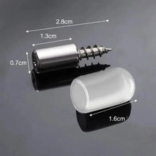 Load image into Gallery viewer, 100/10PCS Self Tapping Screw Layer Plate Holder Wardrobe Septum Brackets Fixed Screw Shelf Support Pegs with Non-Slip Sleeve
