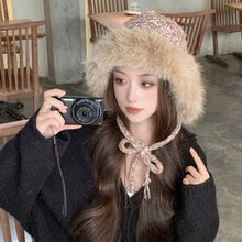 Load image into Gallery viewer, Fashion Cold-proof Faux Fur Beanies Hat Thicken Cold Protection Warm Lei Feng Hat Furry Ear Protection Caps Women Accessories
