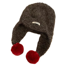 Load image into Gallery viewer, New Polyester Knitted Cap Casual Warm Earmuffs Hat Sweet Windproof Cycling Cap Women Men
