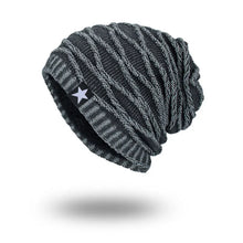 Load image into Gallery viewer, New Fashion Adult Men Knit Warm Beanies Casual Outdoor Star Sport Hat Snow Gorras Soft Thick Snow Hats Women Bonnet Hats
