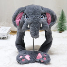 Load image into Gallery viewer, Funny Cartoon Glowing Moving Hat Neck Warmer Headwear Animal Earflap Hat Animal Movable Ears Airbag Cap Winter
