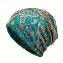 Load image into Gallery viewer, Contrasting Colors Pullover Hat Plaid Print Scarf Pullover Hat Turban Hats Multifunctional Casual Hedging Cap Autumn and Winter
