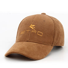 Load image into Gallery viewer, 1pc 'E.T.R.O' embroidered corduroy baseball cap, suitable for both men and women, perfect for autumn and winter, casual headwear
