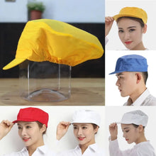 Load image into Gallery viewer, Comfortable Breathable Top Mesh Work Hat Washable Dust-proof Chef Hat Durable Cooking Hygienic Cap Food Processing
