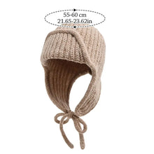 Load image into Gallery viewer, Fashion Thickened Winter Knitted Hat Warm Windproof Bonnet Caps Elastic Casual Beanies Cap Women
