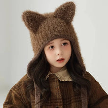 Load image into Gallery viewer, New Winter Knitted Hat Warm Cartoon Beanie Cap with Cat Ears Unisex Bonnet Hats For Girls Boys

