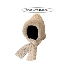 Load image into Gallery viewer, Fashion Winter Hat Scarf Adjustable Windproof One-piece Hat Breathable Fleece Lined Cross Neck Warm Hat Winter
