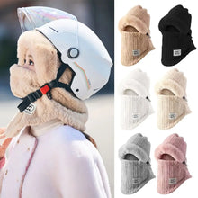 Load image into Gallery viewer, Fashion Beanies Cap Thickened Windproof Winter Hat Scarf Set Keep Warm Neck Warmer Hooded Face Mask Outdoor
