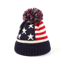 Load image into Gallery viewer, 1pc Winter  Knit Warm Beanie Hat for Men Women British American Flag Printed,suitable for Outdoor Ski Sport Hiking Windproof Cap
