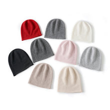 Load image into Gallery viewer, 2024 Winter Unisex 100 Cashmere Hats Outdoor Casual Keep Warm Solid Color Cashmere Knitted Beanie Hat Women /Men Hedging Caps
