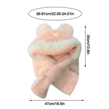 Load image into Gallery viewer, Fashion Winter Balaclava Hat Windproof Thickened Beanies Cap Bowknot Keep Warm Integrated Scarf Hat Set Outdoor
