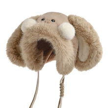 Load image into Gallery viewer, Fashion Winter Balaclava Hat Windproof Thickened Ear Protection Hat Blush Rabbit Ear Keep Warm Fluffy Pullover Hat Outdoor
