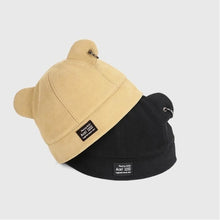 Load image into Gallery viewer, Fashion Cat Ears Ear Landlord Hat No Brim Solid Color Ear Pumpkin Hat Watermelon Skin Cap
