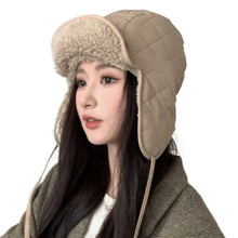Load image into Gallery viewer, Casual Thickened Lamb Wool Bomber Hats Keep Warm Double-sided Winter Cap With Earflaps Women's Cap Outdoor Cycling Headwear
