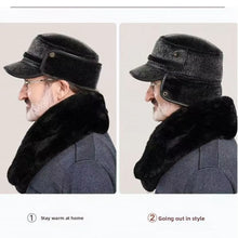 Load image into Gallery viewer, New Warm Lei Feng Hat Imitation Mink Windproof Ear Protection Hat with Ear Flap Coldproof Dad Hat Autumn and Winter
