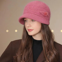 Load image into Gallery viewer, Winter Hat Keep Warm Mom Cap Outdoor Add Fur Lined Hats For Women Casual Fur Bucket Knitted Hat
