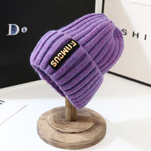 Load image into Gallery viewer, Winter hat, men's and women's versatile fashion long label woolen hat, warm ear protection, toe cover, knitted hat
